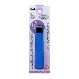 Kai Corporation Kai Corporation HK0602 Nail Clippers, M, Easy to Adjust Curved Blade, Hand, Foot, Blue
