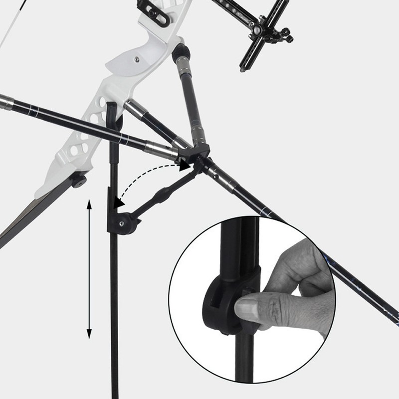 Archery Bow Stand Rack Height Adjustable Flexible Detachable Fiber Glass