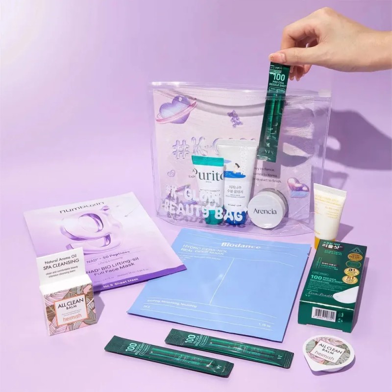 K- Glow Beauty Bag - Kit 8 Piezas Mini Skincare