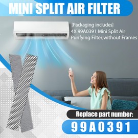 4 Pack 99A0391 Mini Split Air Filter Replacement Compatible With Daikin Mini Split Units,Without Frames