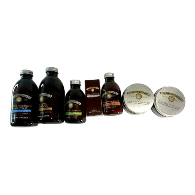 Kit Completo De Barba Y Bigote 7 Piezas