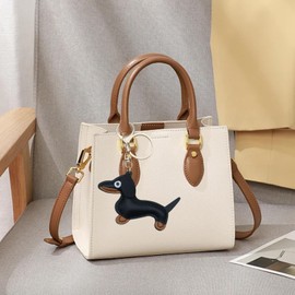 FOSDICK Dachshund Key Chain, Bag Charms, Dachshund Leather, Dachshund Bag Pendant, Cute Dachshund Pendant, Bag Pendant, Dachshund Keychain Cute for Favourite Person, Women, Men, Children, Pack of 3,