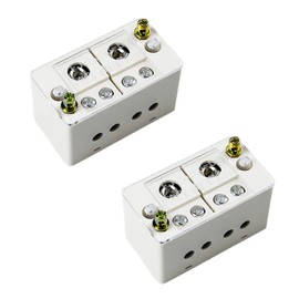 2-in-4-Out Self-Lifting Junction Box | Tool-Free Quick Connect Terminal Block for Home Wiring |Fireproof PVC Zero-Live Line Splitter 1pack