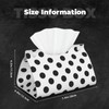 DSSWTP Polka Dot Black White Tissue Box Cover Rectangle PU