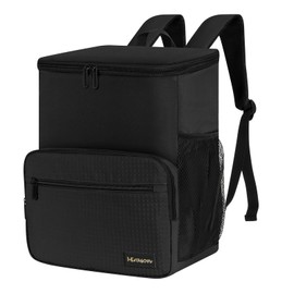 MIRASON Cooler Backpack Insulated Leak Proof Beach Backpack Cooler Bag, Cooling Beer Lunch Backpack Cooler for Men Women Picnic Hiking Camping Travel with 4 Pockets, Black