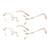 OCCI CHIARI Rimless Blue light Reading Glasses 2.0x Women 2