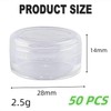 QOOWFEANIG 50 Pack Clear Sample Jars with Lids, 2.5g Empty