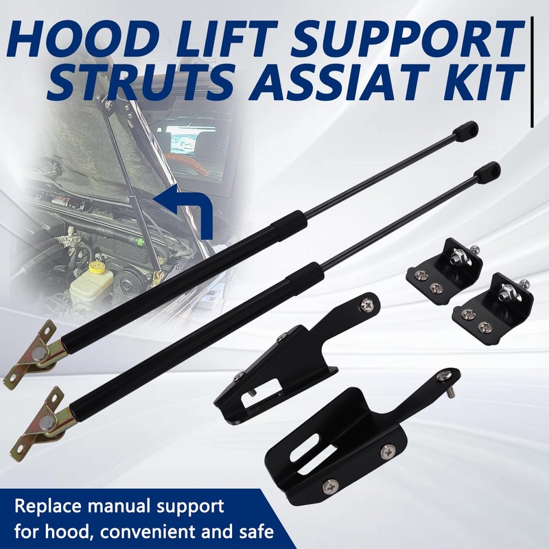 HNeekyr Front Hood Lift Support, Compatible with Jeep Wrangler JK