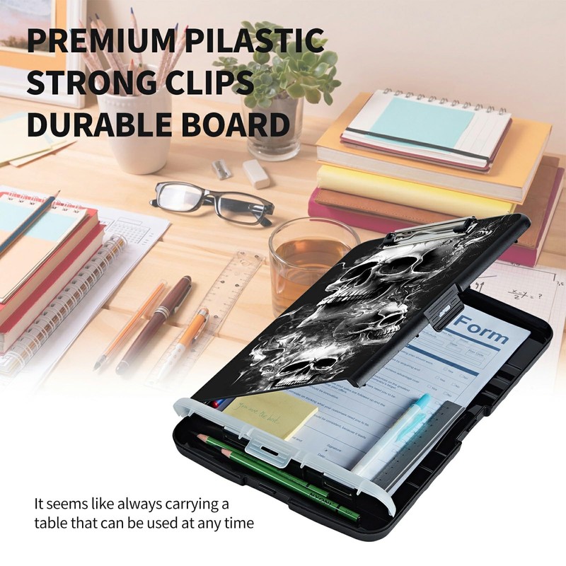 Clipboard with Storage High Capacity Plastic Nursing Clipboards with Pen