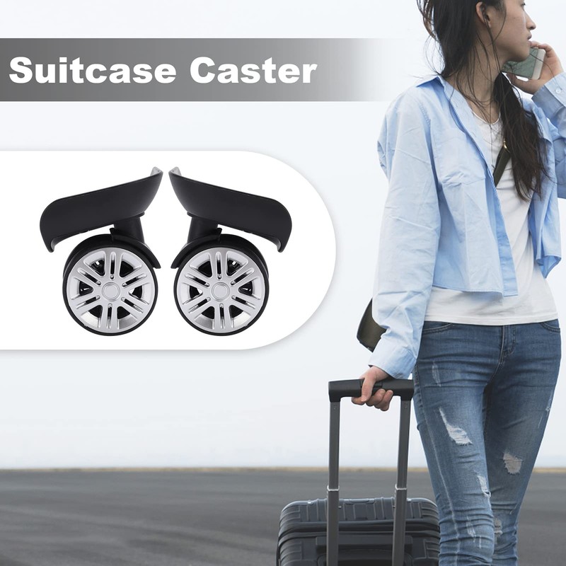 Luggage Wheels Replacement,1 Pair Suitcase Replacement Wheels,Replacement Suitcase Wheels,Easy Installation