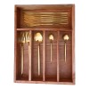 Organizador De Cubiertos Utensilios Bandeja Madera Cocina Madera Cedro Barnizado Natural