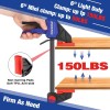 WORKPRO Mini Bar Clamps for Woodworking 6" One-Handed Spreader/Bar Clamp