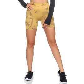 GYMSHARK Women's Adapt Camo Seamless Shorts Tights Colour: Yellow (Savanna); Size: M, Savanna Yellow