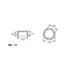KITACO Bolt Cover for 12mm Opposite Side, General Purpose, Chrome,