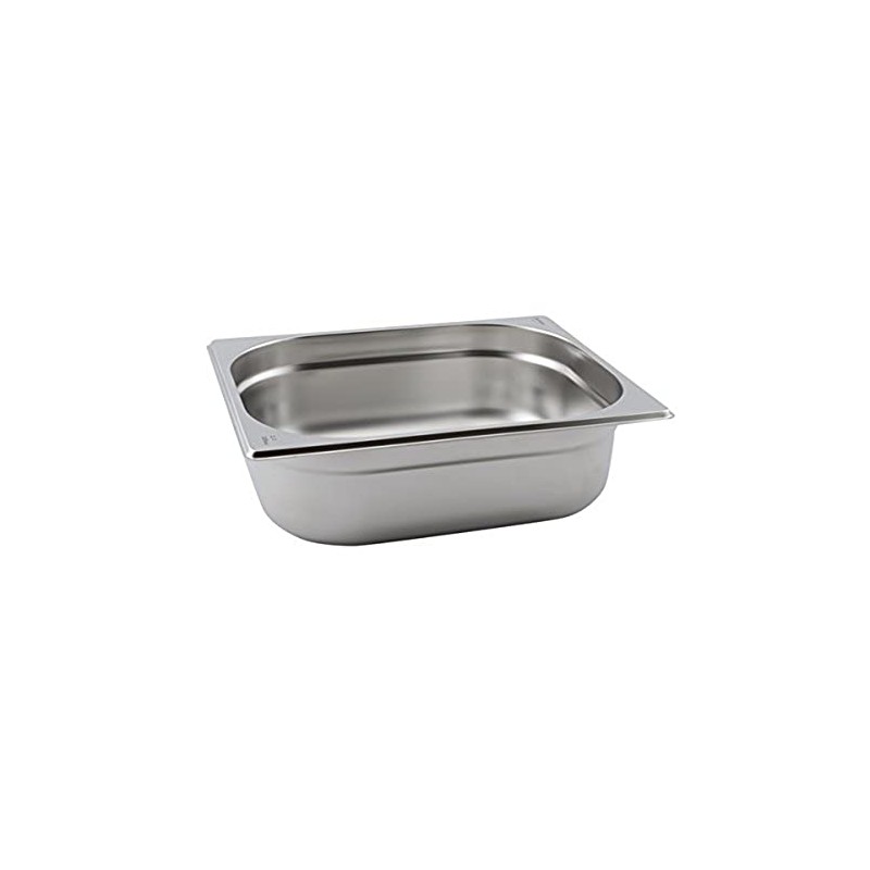 Genware 1/2 Size -100mm Deep Stainless Steel Gastronorm Pan, 1/2
