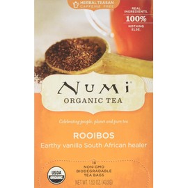Numi Organic Tea Rooibos, 18 Count Box of Tea Bags, Herbal Teasan