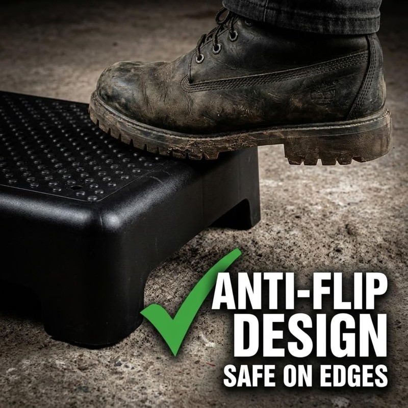GWNF3.35'' Short Step Stool – 600lb Capacity Ultra-Sturdy Structure &