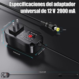Adaptador Universal de CA a CC, 3V 4.5V 5V 6V 7.5V 9V 12V, Entrada AC 100-240V 0.25A 50/60Hz, 2.1A Salida USB 30W Fuente Alimentación Conmutada Para Electrónica Doméstica Altavoces LED Luces de Cadena