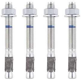 Pack of 10 Heavy Duty Anchors Galvanised with ETA Option 1 Industrial Quality Heavy Duty Dowel Wedge Anchor Bolt Anchor Bolt Lightning Dowel Anchor Screw (M10 x 90)