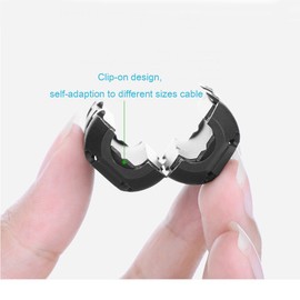 Topnisus [Pack of 10] Clip-on Ferrite Core Ring Bead Anti-interference High-frequency Filter RFI EMI Noise Suppressor Cable Clip (5mm inner diameter)