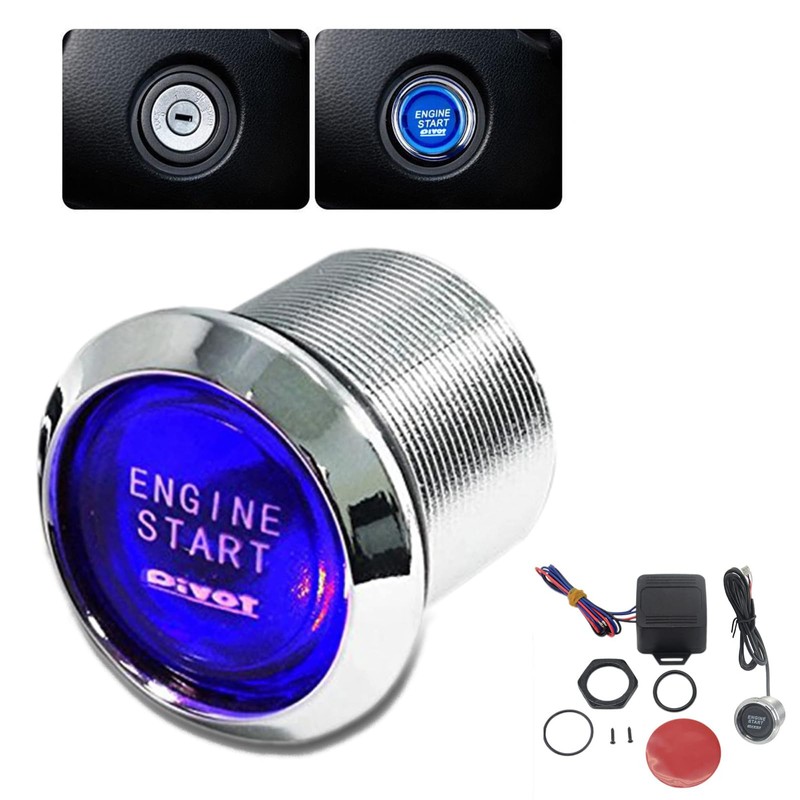 Unifizz 12V Car One-Button Start Switch Kit, Keyless Engine Ignition