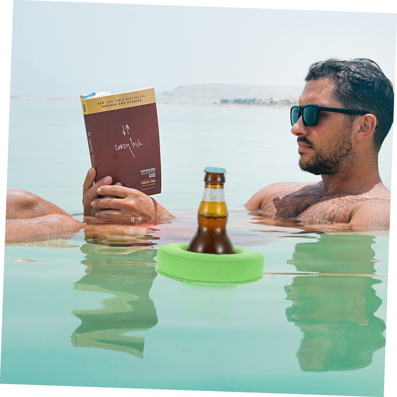 SHOWERORO 5 Sets Neoprene Pool Floaty Drink Holder Floating Beverage