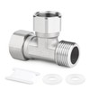 ERGAOBOY 2 Pcs 304 Stainless Steel 3 Way Left&Top 2