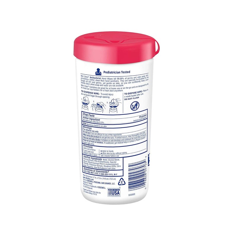 WET ONES Antibacterial Hand Wipes, Fresh Scent 40 ea (Pack