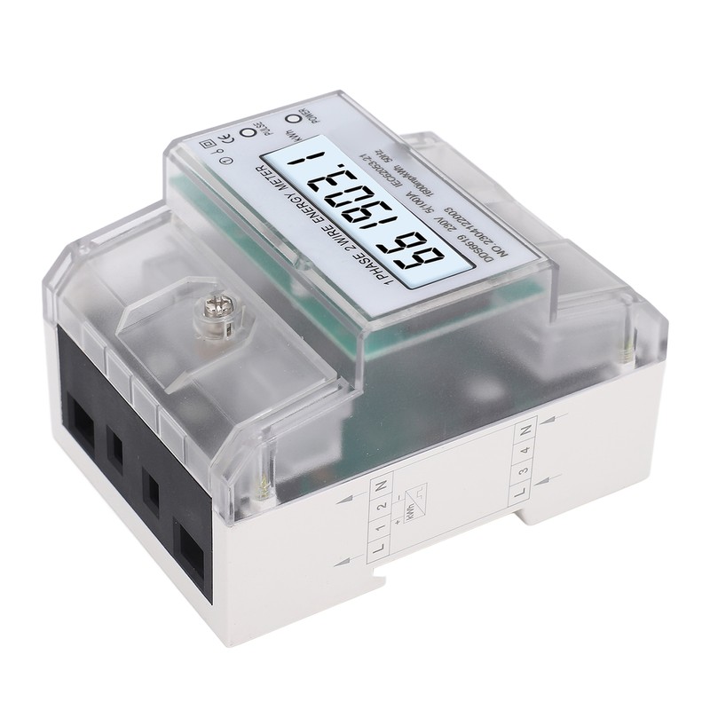 Digital Energy Meter 1 Phase 2 Wire KWh Electricity Wattmeter