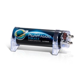 Planet Audio PCBLK20 2.0 Farad Capacitor Digital Volt Meter Black