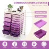 15-Drawers Utility Rolling Bedroom Multi Organizer Storage Office Cart 4-Wheels