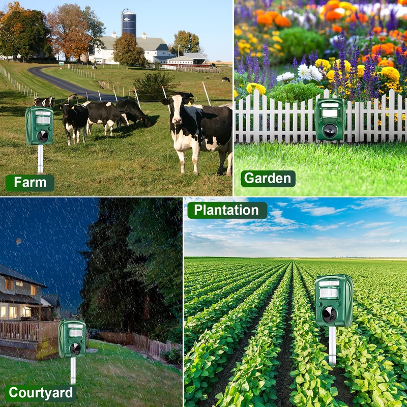 Ultrasonic Animal Repeller Outdoor Solar Animal Repellent with Motion Sensor