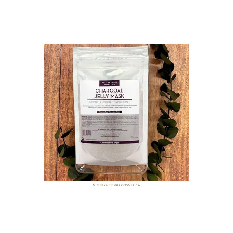 Charcoal Mascarilla Hidro-Plastica Purificante con Carbon Activado, Sauce y Tea