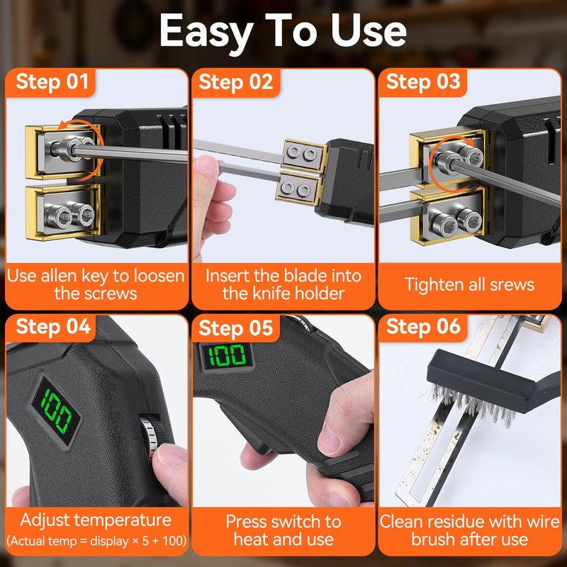 Preciva Hot Knife Foam Cutter Kit with Case, Electric Foam