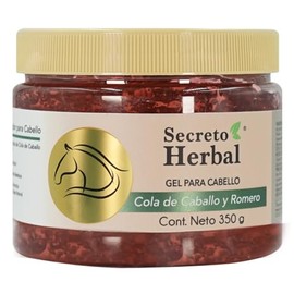 Secreto Herbal Gel Fijador para el Cabello con Cola de Caballo y Romero 350 Gr