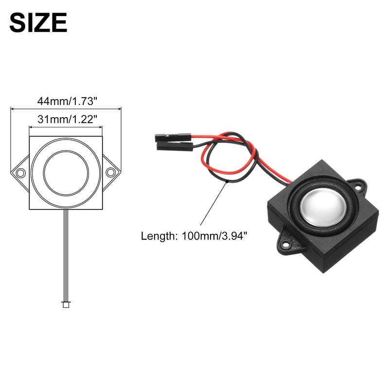 QUARKZMAN 1 Piece 3 Watt 4 Ohm Single Mini Speaker
