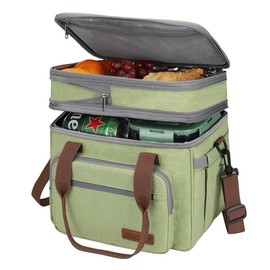 Maelstrom Lunch Box for Men,Insulated Lunch Bag Women/Men,Leakproof Lunch Cooler Bag, Lunch Tote Bag:_Green - 23L_Expandable - 23L