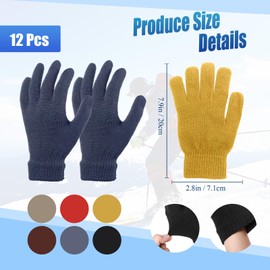 Hillban Winter Beanie Hat Gloves Set with Warm Socks Bulk, Homeless Knitted Beanie Cap Thick Thermal Winter Gloves Socks Pack(Warm Colors,36 Pcs)