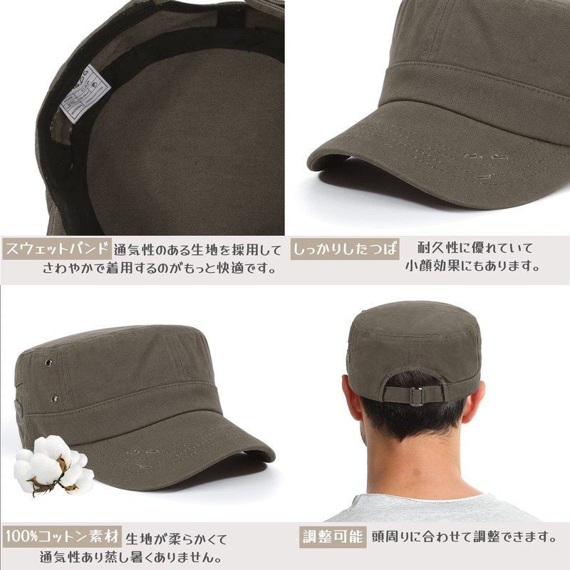 Geyanuo Men's Hat, Work Cap, 100% Cotton, Casual, Outdoors, Fishing,