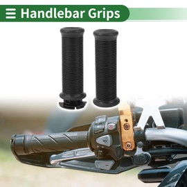 X AUTOHAUX 7/8" 22mm 15/16" 24mm Motorcycle Hand Grips Cover Kit Non Slip TPU Handlebar End Grips for Motorcycle Scooter Bicycle ATV Black 1 Set