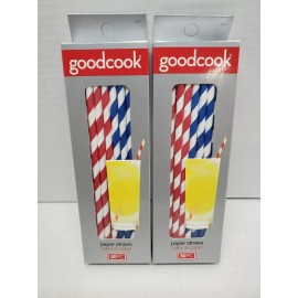 Good Cook 2--Good Cook 25003 Paper Drinking Straws, Pack of 50,total 100 straws