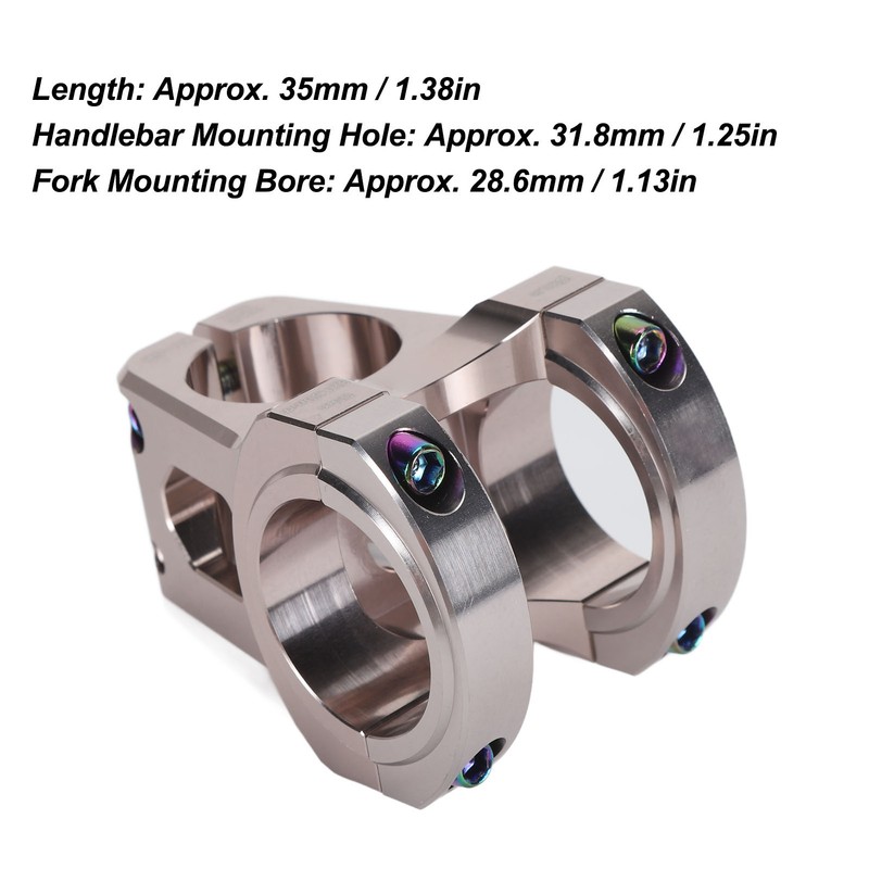 31.8mm Mountain Bike Stem Aluminum Alloy Lightweight DIY Short Handlebar