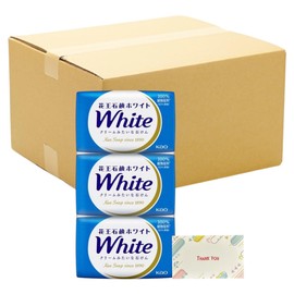 花王 石鹸ホワイト 普通サイズ 255g + Kunutonnオリジナルロゴ入りeおまけ付 (40セット)