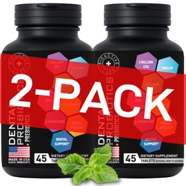 Dental Probiotics For Bad Breath & Oral Health - Best Lactobacillus Salivarius Probiotic Tablets Fight Chronic Bad Breath and Restore Good Bacteria - Oral Probiotics For Teeth And Gums - 90 Tablets