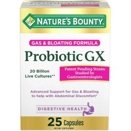 Nature's Bounty Nature’s Bounty Probiotic, Digestive Health, Gas & Bloating Relief, 25 Capsules