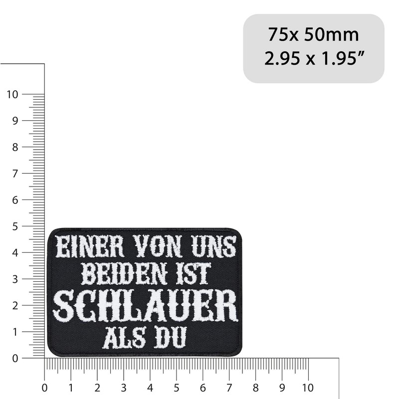 Heavy Metal Patch Funny "Einer von uns ist schlauer als