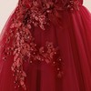Flower Girl Dresses Lace Embroidery Off The Shoulder Tulle Dress