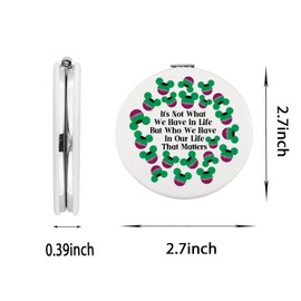 WUSUANED Green Monster H Makeup Mirror Movies Comic Inspired Mirror Superhero Lover Gifts Green Monster Lover Gift (Green Monster H Mirror)