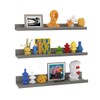 Lyeasw 24 inch Grey Floating Wall Shelves Set of 3,