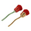 2pcs Rose Shape Nail Brush Dust Removal Thickened Die Cast